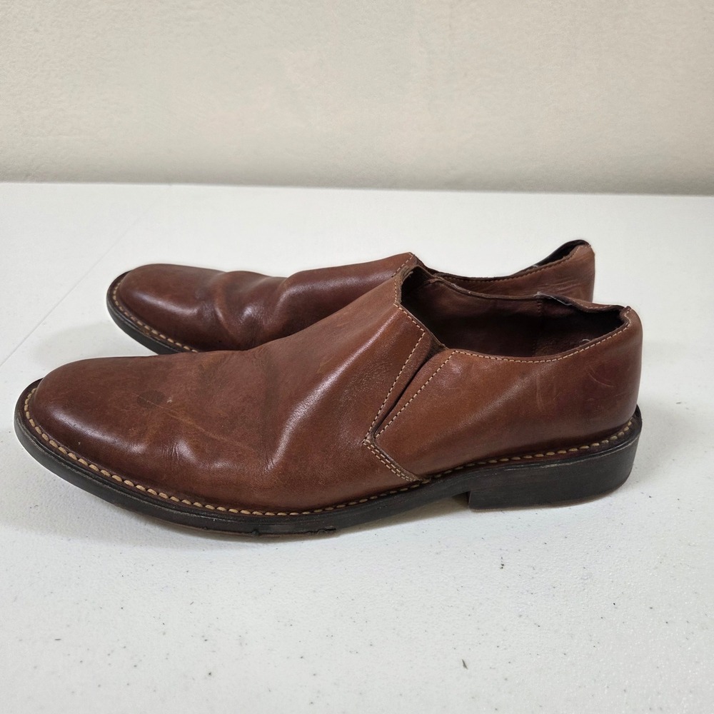 Cole Haan Mens Brown Leather Slip On Loafers Business Casual Shoes Size 11.5